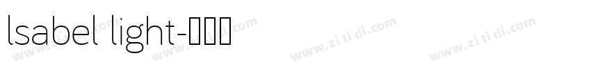 lsabel light字体转换